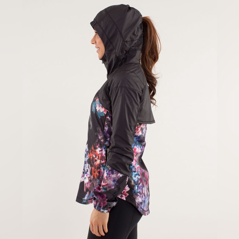 Lulu lemon athletic woman Floral Hooded Jacket